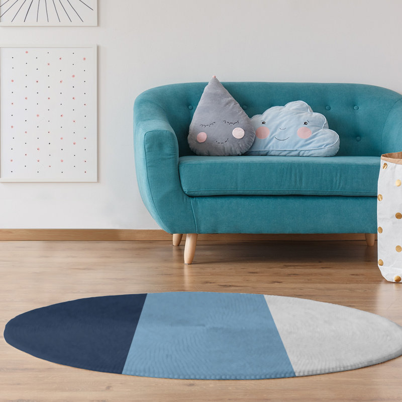 Chenille Indoor Rug, Round 5'