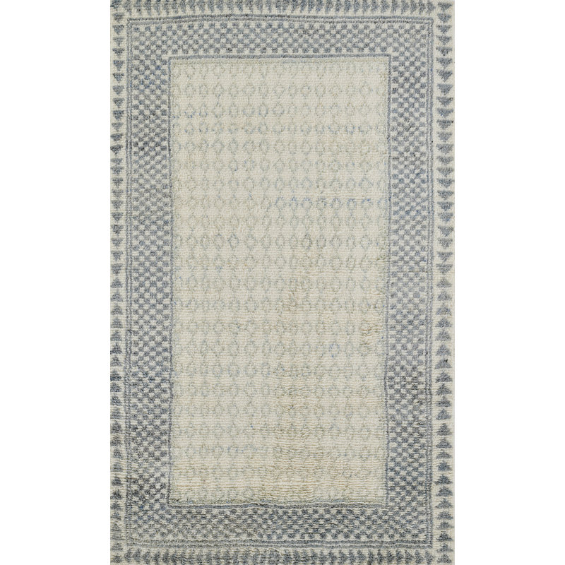 Wool Moroccan Area Rug, Rectangle 4' x 6'