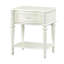 Design transitionnel - Table de chevet colorée, 1 tiroir de rangement, miroir à bord biseauté incliné, miroir ovale avec base, poids de 40 lb, 23 po de largeur, 16 po de profondeur, 26 po de hauteur, capacité de la base inclinée