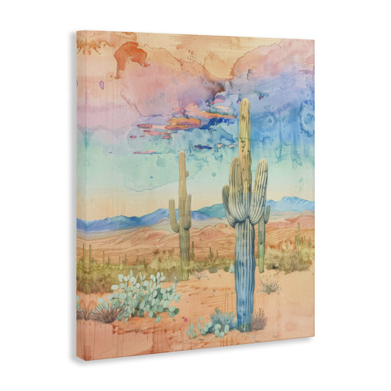 Pastel Desert Sky Canvas Wall Art by LSR Design Studio, 30" H x 24" W