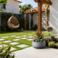20 po. Béton rond en ciment (intérieur amélioré) avec pot d'intérieur / extérieur Outdoro-990106792-1053064300