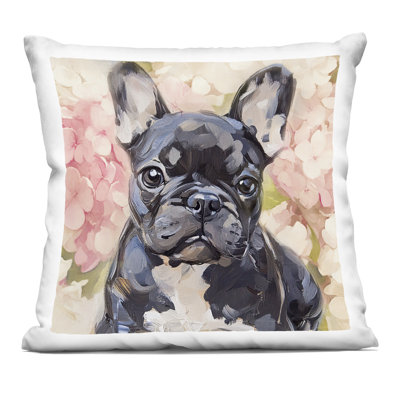 Coussin Sweetest Little Bulldog, imprimé par Tina LeCour, 18 x 7 x 18
