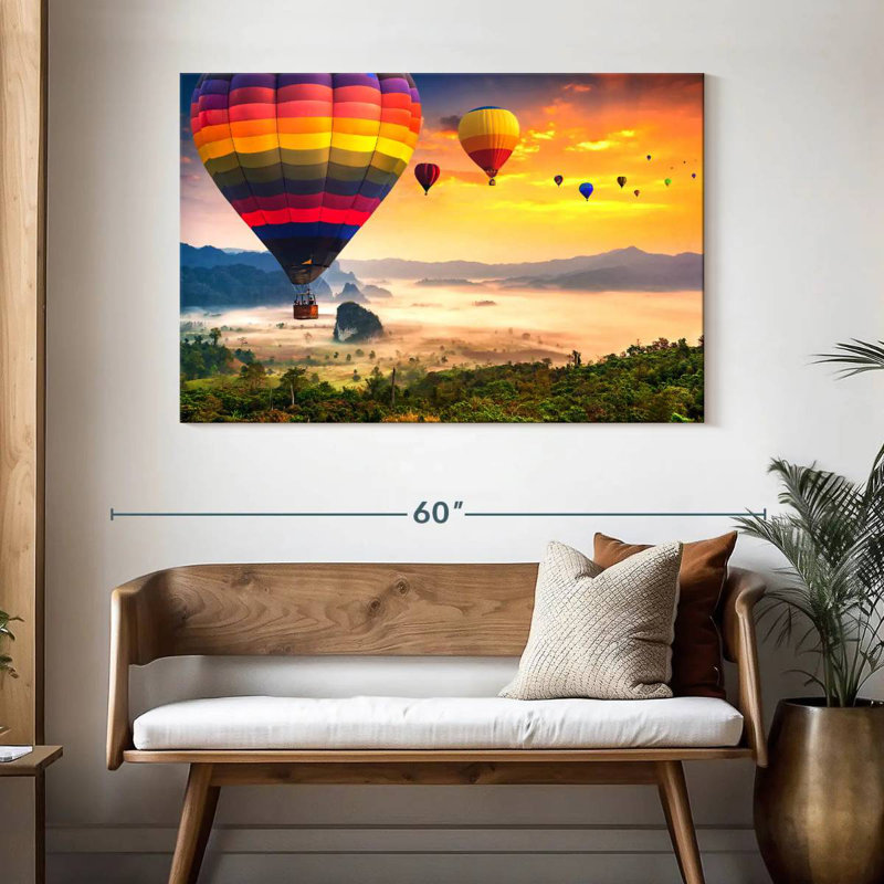 Montgolfières Mehar dans le ciel, H 32 po x l 48 po