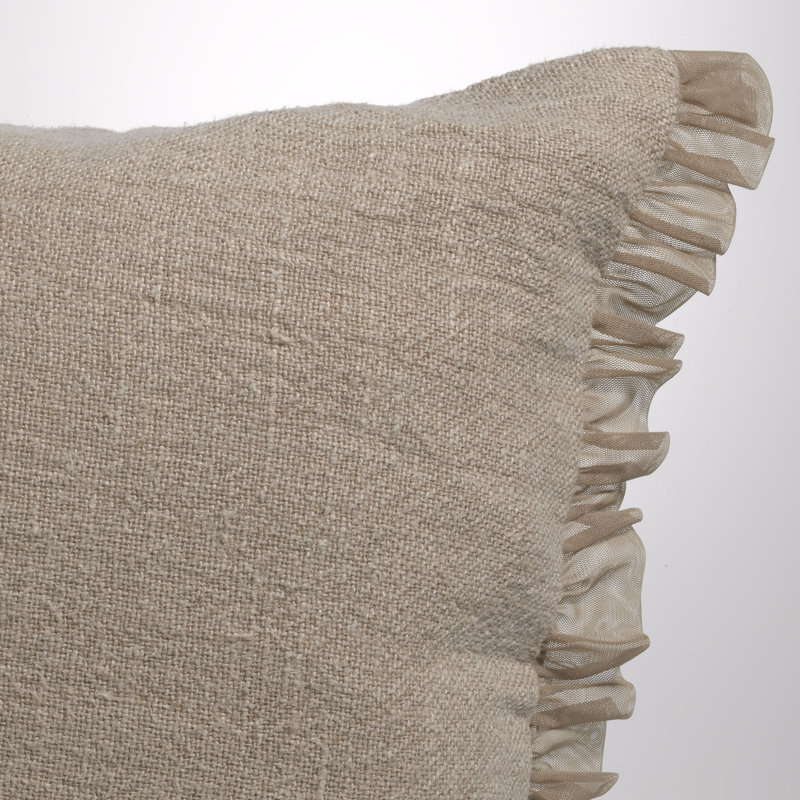 Taie décorative Whisper, Lin / taupe