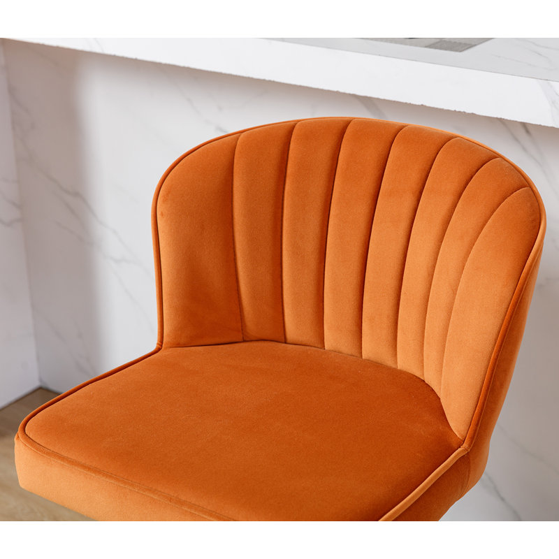Tabouret pivotant à hauteur réglable Jadarien, Orange