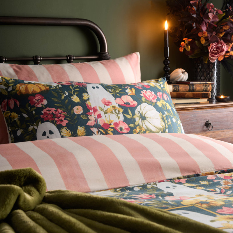 Bootanical Cotton Blend Abstract Duvet Cover Set with Pillowcases, Kingsize Duvet Cover Set + 2 King Pillowcases