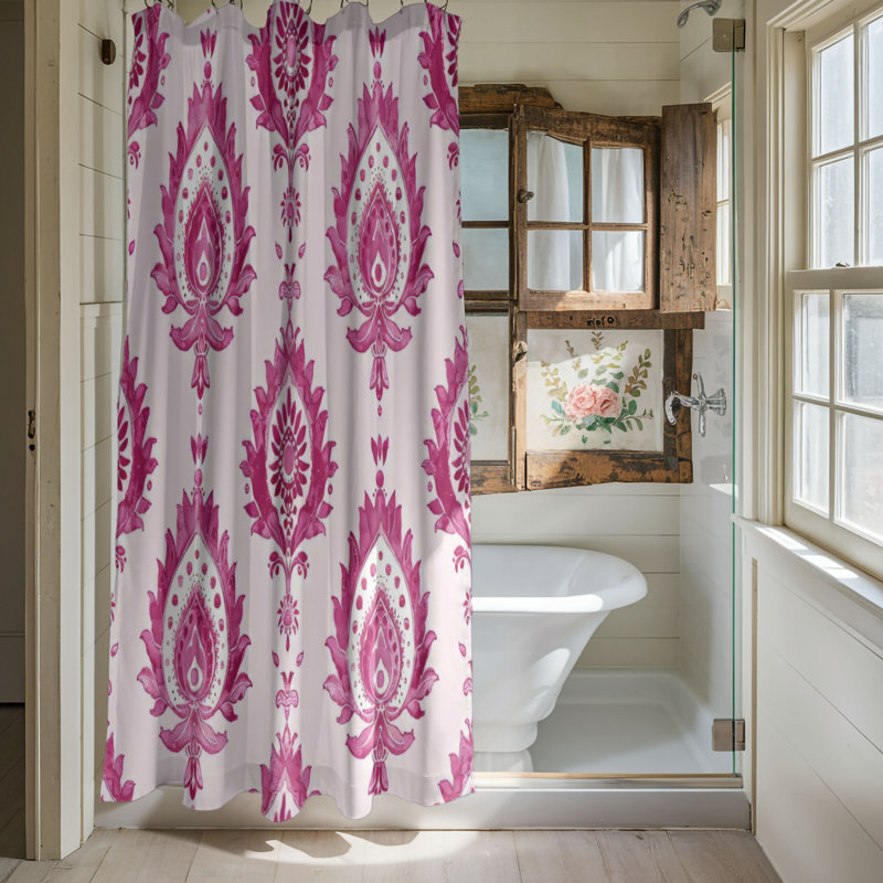 Bohemian Design - Rideau de douche Premium, H 74 po x l 71 po