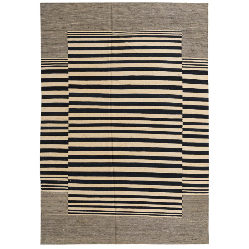 Tapis noir et blanc Jessen