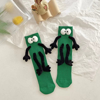 chaussettes chaussettes Couple tenant la main, chaussettes Funnys Doll Couple, chaussettes Funnys pour femmes hommes