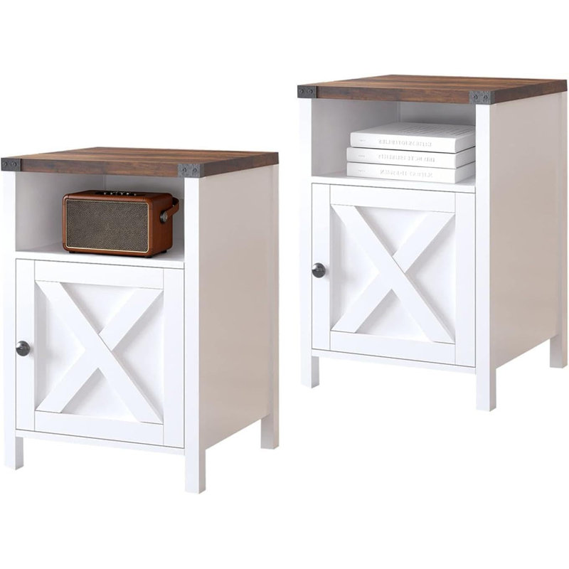 Ensemble de chambre à coucher avec lit 3 pièces Boucle, Double, Blanc