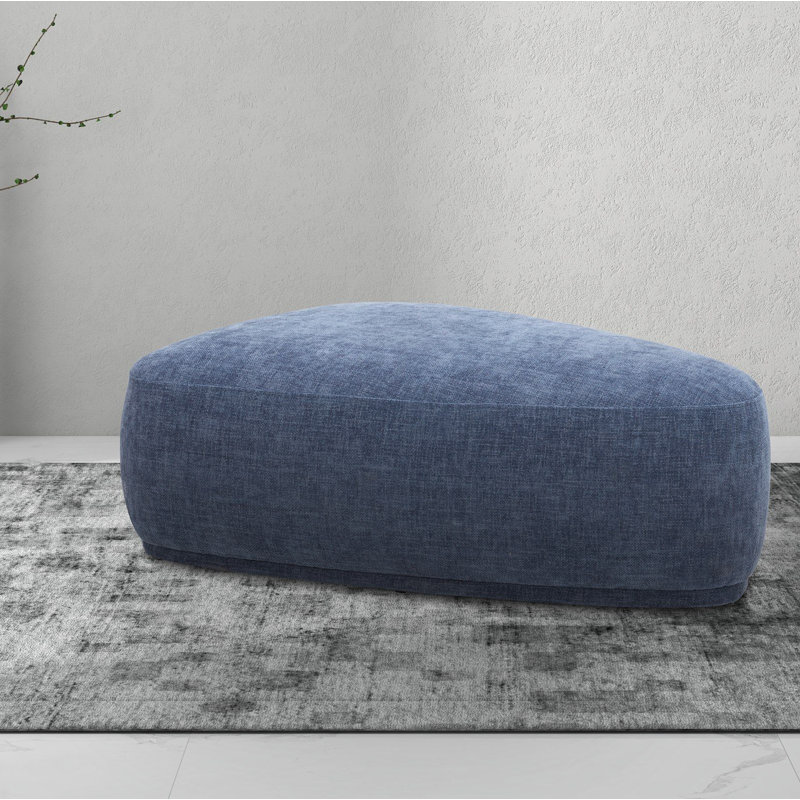 Repose-pieds Kartikeya, 100 % polyester bleu