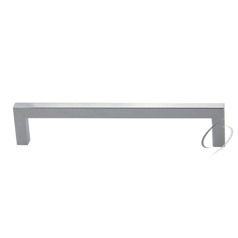Poignée barre Modern Square 6 3/10 "Center to Center, Chrome poli, 6 3/10"