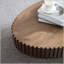 Table basse fabriquée à la main Ellipse, base robuste en piédestal de 43,7 pouces, panneau de fibres à densité moyenne pour le salon-694246925