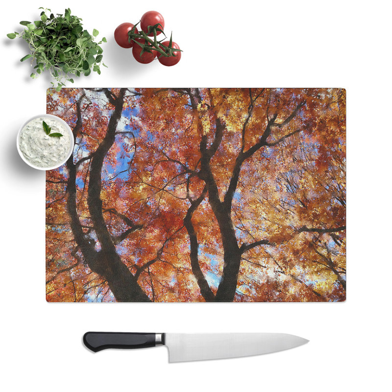 Maple Tree Vol.2 Painting Chopping Board, 0.4cm H x 28.5cm W x 39cm L