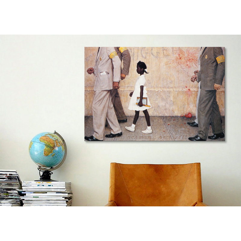Le problème que nous vivons tous (Ruby Bridges) par Norman Rockwell - impression, Toile tendue, H 8 po x l 12 po x P 0,75 po