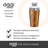 Oggi Barware Groove 17 Oz Double Wall SS Cocktail Shaker