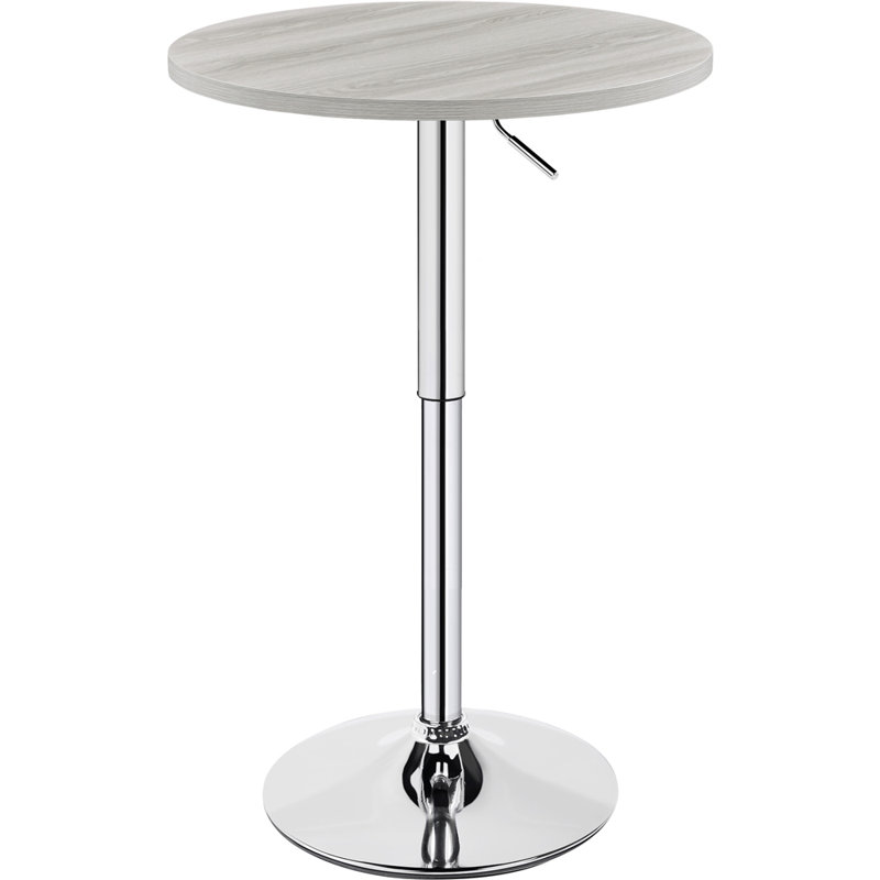 Table bistro 36 po, Gris, Argent argent