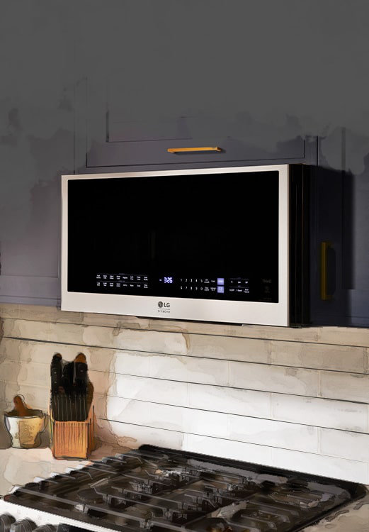 29.88" 1.7 cu ft. 1700 - Watt Convertible Convection Over-The-Range Microwave with Sensor Cooking and Air Frying Capability