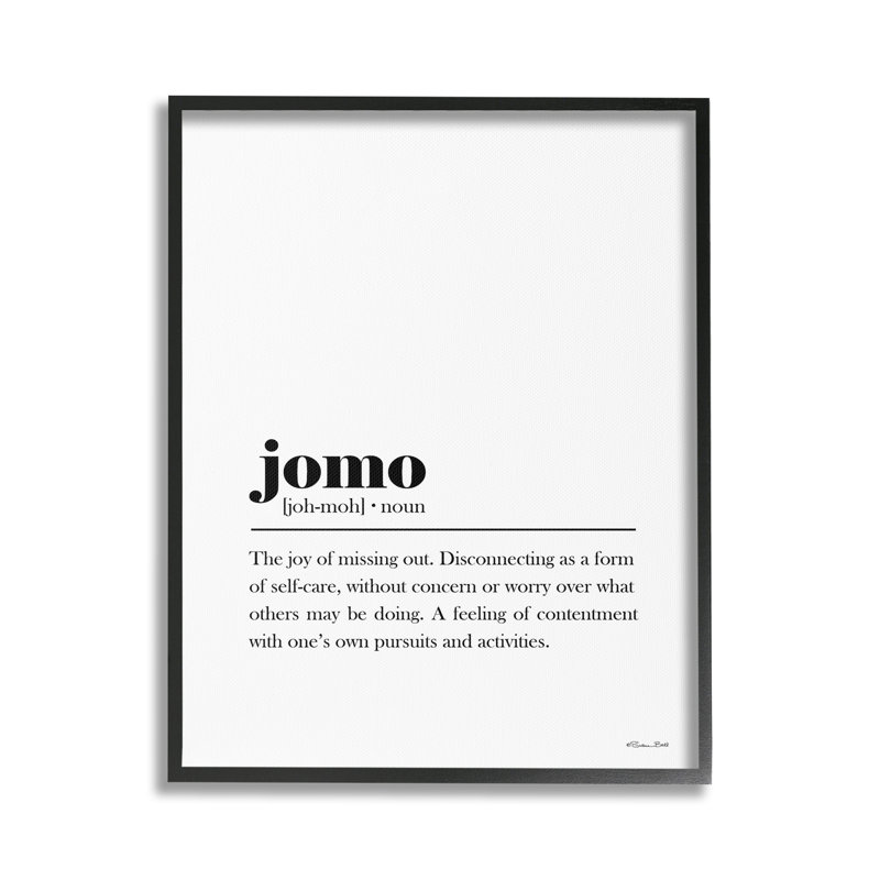 Art numérique Giclée Jomo par Susan Ball, Giclée encadrée noir minuit, H 30 po x l 24 po