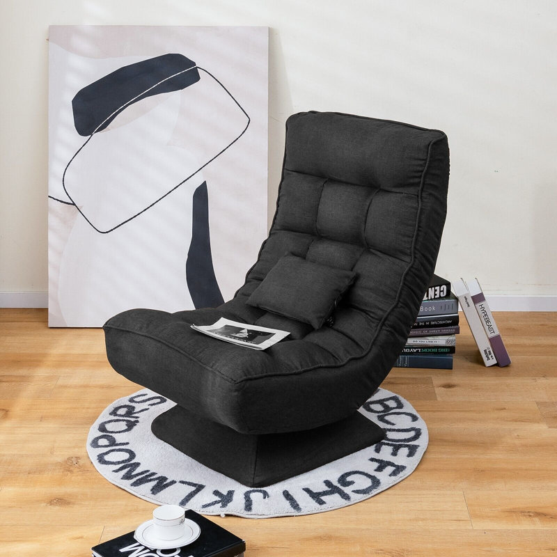 Upholstered Swivel Armless, Black