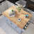 54" Rubber Wood Drop-Leaf Countertop Kitchen Cart With Spice Rack & Towel Rack-773601052
