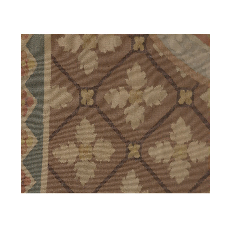 Tapis brun et brun de haute qualité noué à la main