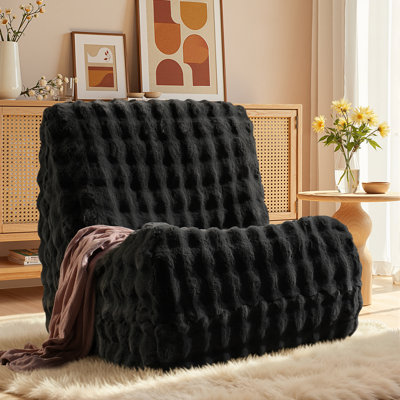 Fauteuil à billes 28,3 po Fauteuil à billes sans accoudoirs Fauteuil Mid-Century en mousse, aucun assemblage requis