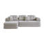 104" Boneless Sofa,Sectional Compressed Couch With Chaise, Deep Seat Modular Sectional Sofa Chenille Memory Foam Sofa Boneless Couches For Living Room Bedroom, No Assembly Required