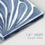 Feuille bleue stylisée II - peinture sur toile tendue-739948460