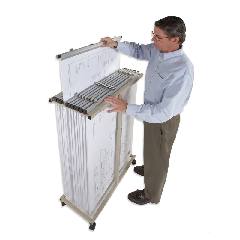 Centre de plan mobile de rangement vertical Brookside Design