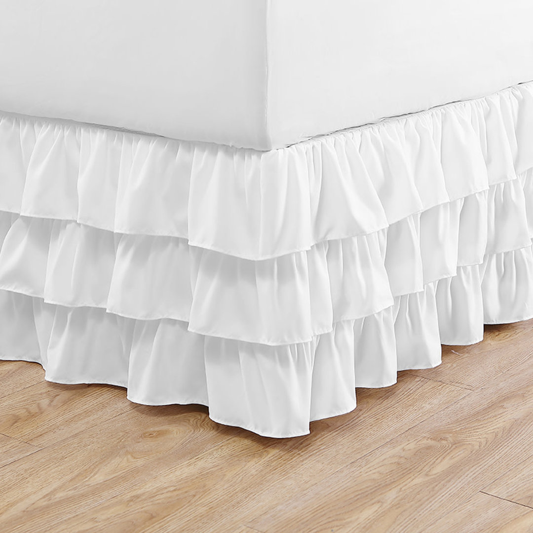 Betsey JohnsonSolid White Ruffled Bed Skirt Betsey Johnson 