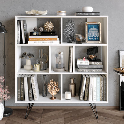 Kayce 52" H x 42" W Aluminum Standard Bookcase