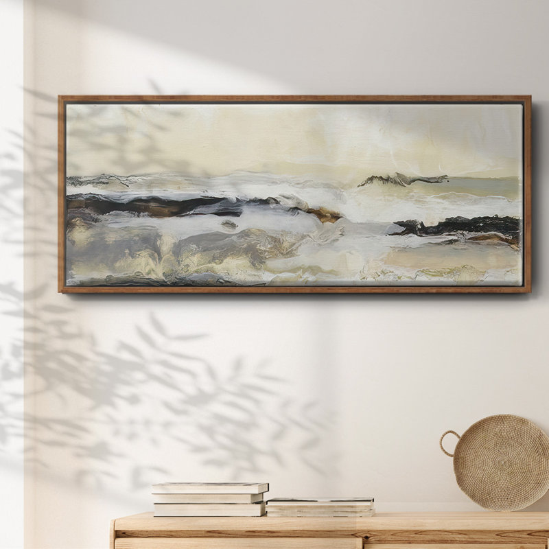 Joyeux horizon I - toile encadrée, Noyer, H 24 po x l 60 po x P 1,5 po