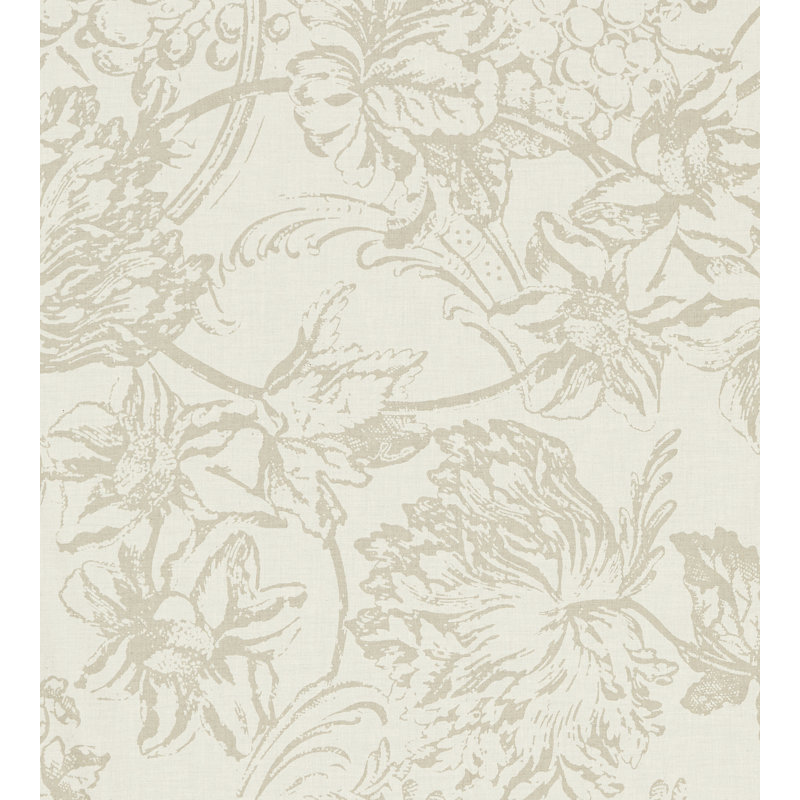 Calabria Alma Silhouette Print Fabric, Balsa
