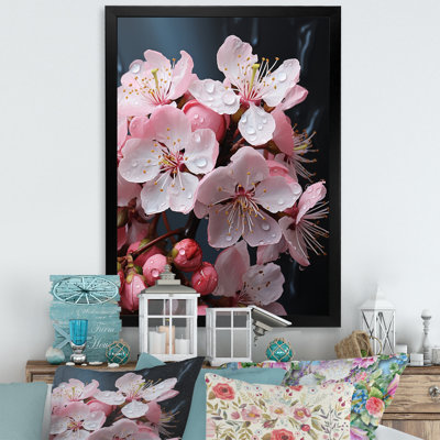 «Apple Blossom Minimalist Serenity I», reproduction d'art sur toile florale