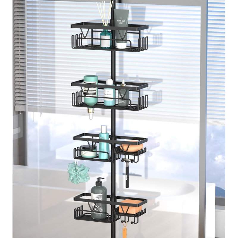 Steel Tension Bathroom Shelves