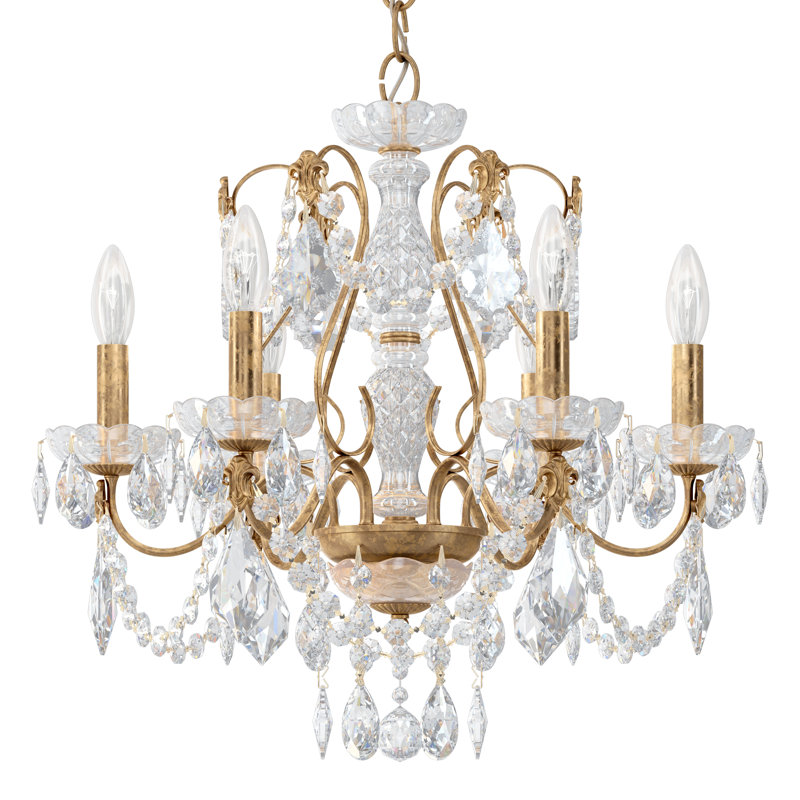 Century 6 - Light Chandelier, French Gold