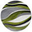 Dubach Abstract Machine Made Power Loom Polypropylene Indoor Area Rug in Grey/Green/White-250790139