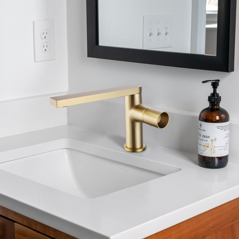 Single-Hole Single-handle Bathroom Faucet, Brushed Gold