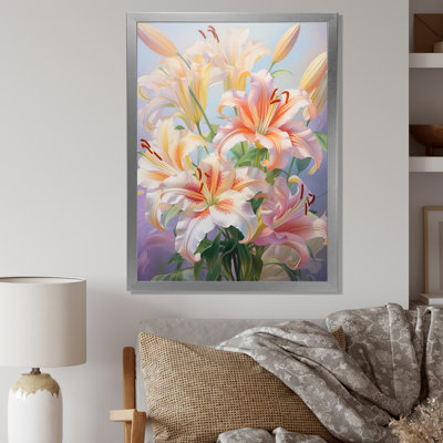 Pink Yellow Lilies Romantic Impression " Pink Yellow Lilies Romantic Impression "