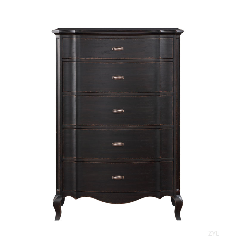Commode à finition noire antique