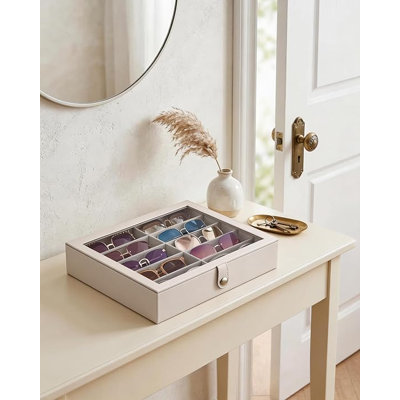 1-Layer Eyeglasses Display Case, 10 Slots Sunglasses Organizer Box