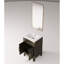 Meuble-lavabo en chêne brun - 20 po x 18 po avec comptoir en acrylique et miroir-1065215377