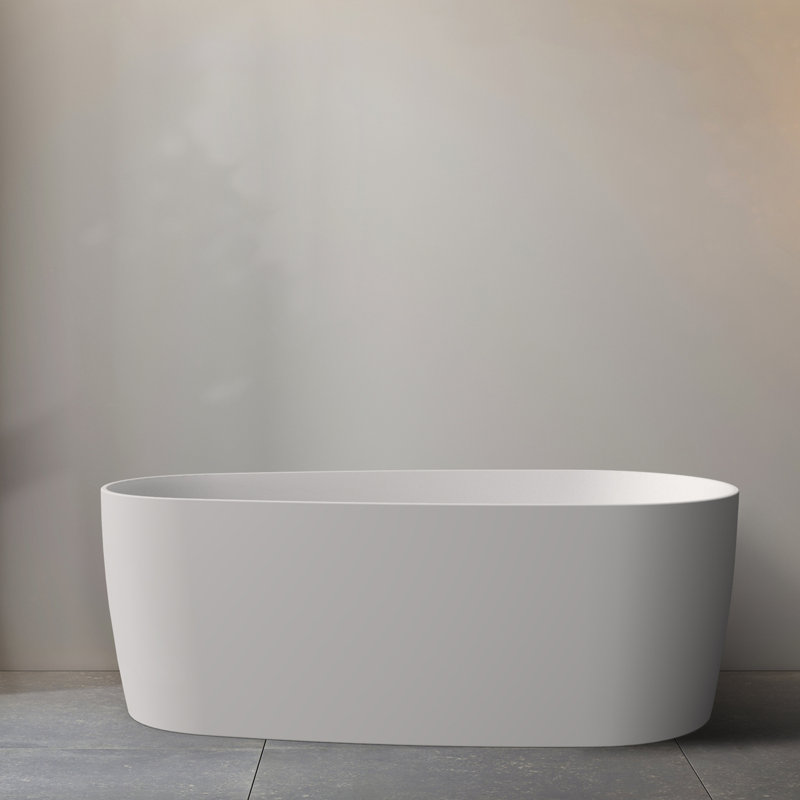 59.125'' x 21'' Freestanding Bathtub, Brushed Nickel