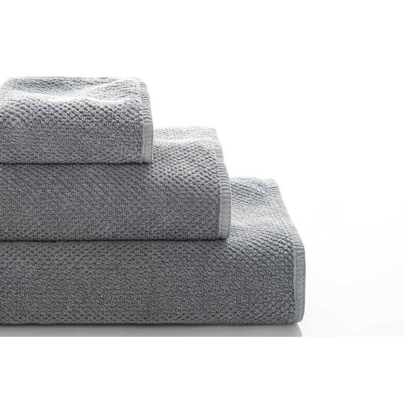Bee Waffle Bath Towel, White, Washcloth 1-Pack