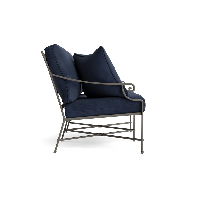 Venetian Outdoor 2 - Seat Loveseat, Mica, Fusion Neptune