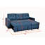 Canapé-lit modulaire convertible en forme de L, mobilier d'appoint élégant, canapé-lit escamotable pour petits espaces et salons-112053086