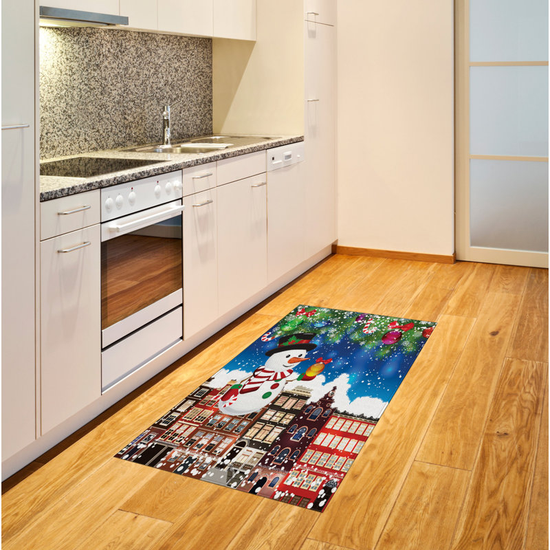 Tapis de Noël Snowman, Rectangle 2 pi 7 po x 5 pi