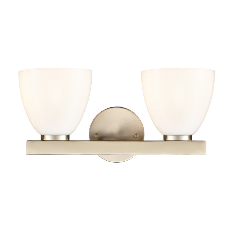 Meuble-lavabo à 2 lumières de 15,75 po de largeur Wrisley, Or moderne