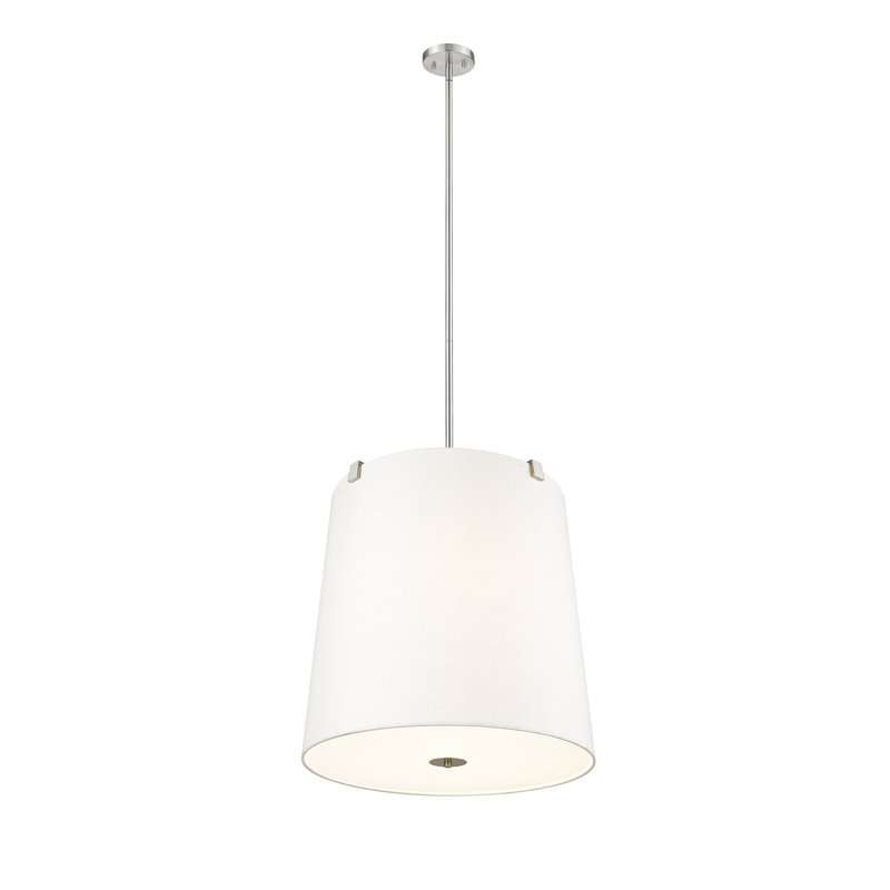 Luminaire suspendu 6 lumières Regene en nickel brossé, Nickel brossé